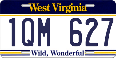 WV license plate 1QM627