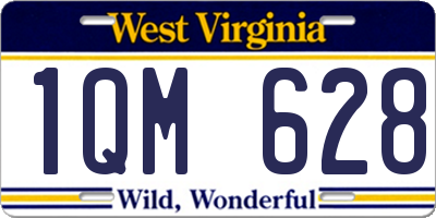 WV license plate 1QM628