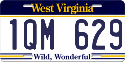 WV license plate 1QM629
