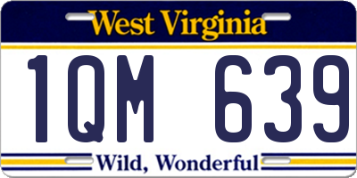 WV license plate 1QM639
