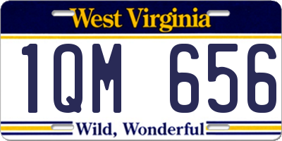 WV license plate 1QM656