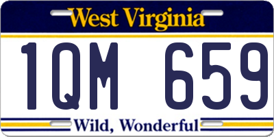 WV license plate 1QM659