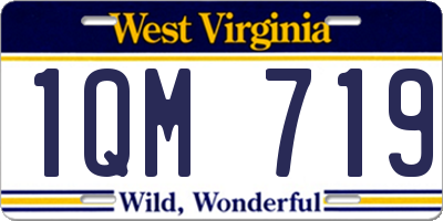 WV license plate 1QM719