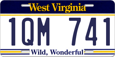 WV license plate 1QM741