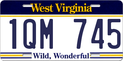 WV license plate 1QM745
