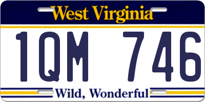 WV license plate 1QM746