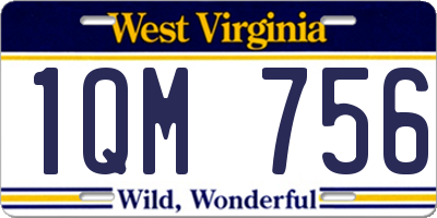 WV license plate 1QM756