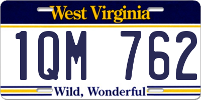 WV license plate 1QM762