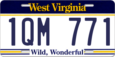 WV license plate 1QM771