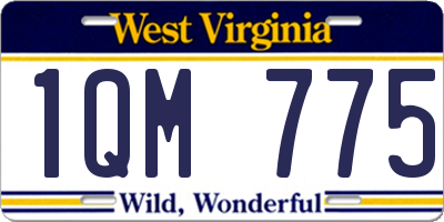 WV license plate 1QM775