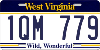 WV license plate 1QM779