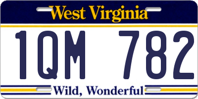 WV license plate 1QM782