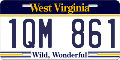 WV license plate 1QM861