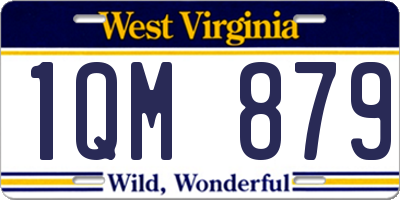 WV license plate 1QM879