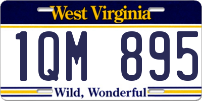 WV license plate 1QM895