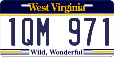 WV license plate 1QM971
