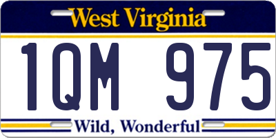 WV license plate 1QM975