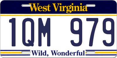 WV license plate 1QM979