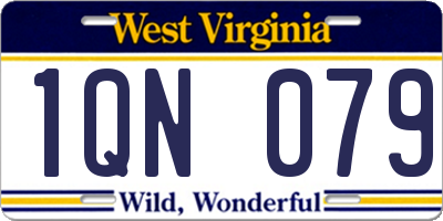 WV license plate 1QN079