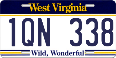 WV license plate 1QN338