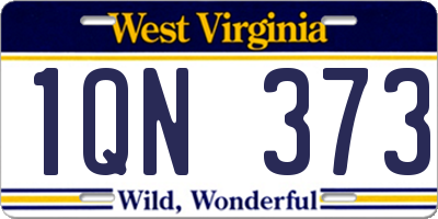 WV license plate 1QN373