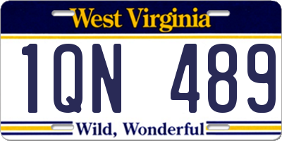 WV license plate 1QN489