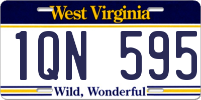 WV license plate 1QN595