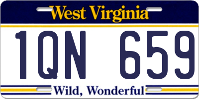 WV license plate 1QN659