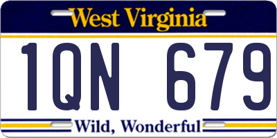 WV license plate 1QN679