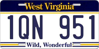 WV license plate 1QN951