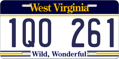 WV license plate 1QO261