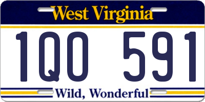 WV license plate 1QO591