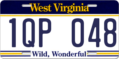 WV license plate 1QP048