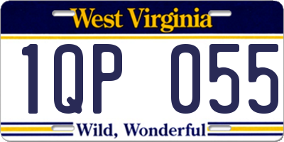 WV license plate 1QP055
