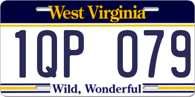 WV license plate 1QP079
