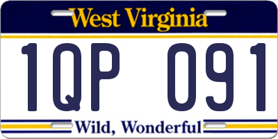 WV license plate 1QP091