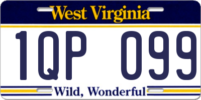 WV license plate 1QP099