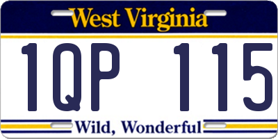 WV license plate 1QP115