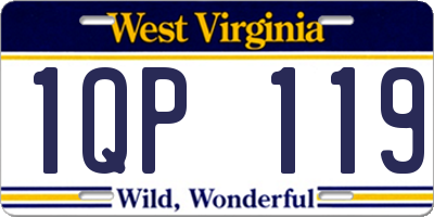 WV license plate 1QP119