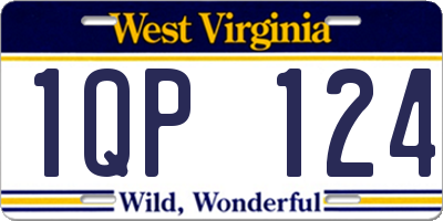 WV license plate 1QP124
