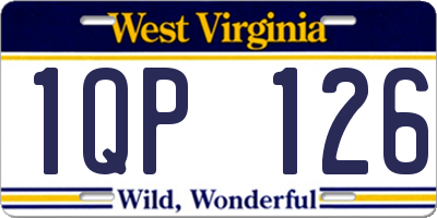 WV license plate 1QP126