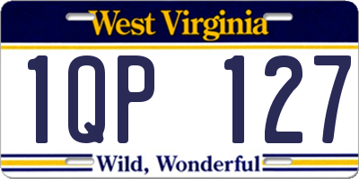 WV license plate 1QP127