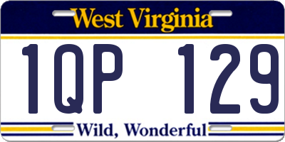 WV license plate 1QP129