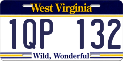WV license plate 1QP132