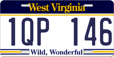 WV license plate 1QP146