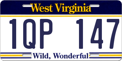 WV license plate 1QP147