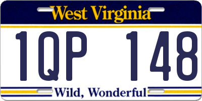 WV license plate 1QP148