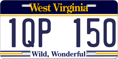 WV license plate 1QP150