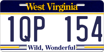 WV license plate 1QP154