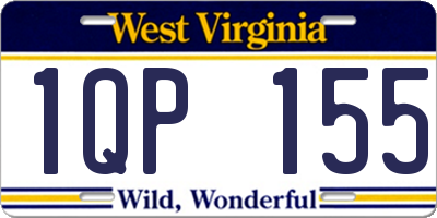 WV license plate 1QP155